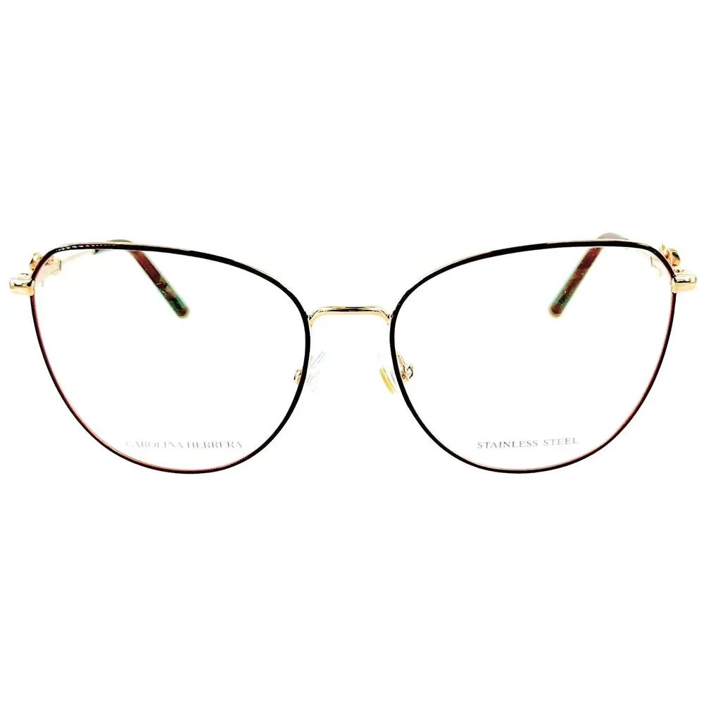 Carolina Herrera HER0220 Womens Metal Eyeglass Frame AU2 Red Gold 56-17 w Case